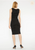RR DRESS RUCHED KNIT PONTE IN BLACK