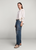 SU JEAN CARGO PRINTED STRIPE DENIM BLUE