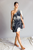 OFF SHOULDER BLACK AND WHITE PRINT DRESS