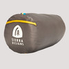 Sierra Designs Women's Nitro 0 sleeping bag, shown packed inside nylon stuff sack