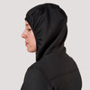 Close up of woman wearing Sierra Designs Women's Cold Canyon Hoodie, showing fitted hood
