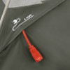 Close up of Sierra Designs Tabernash 2 tent, showing port for cord