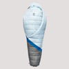 Sierra Designs Women's Night Cap 20 sleeping bag, blue, front view, fully closed