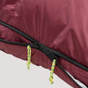Close up of Sierra Designs Indy Pass Down 30 sleeping bag, showing dual zipper sliders