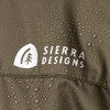 Close up of Sierra Designs Men's Microlight 2.0 Rain Jacket, showing Sierra Designs logo