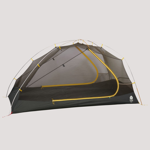 Sierra Designs Meteor 2 tent set up without the rain fly on