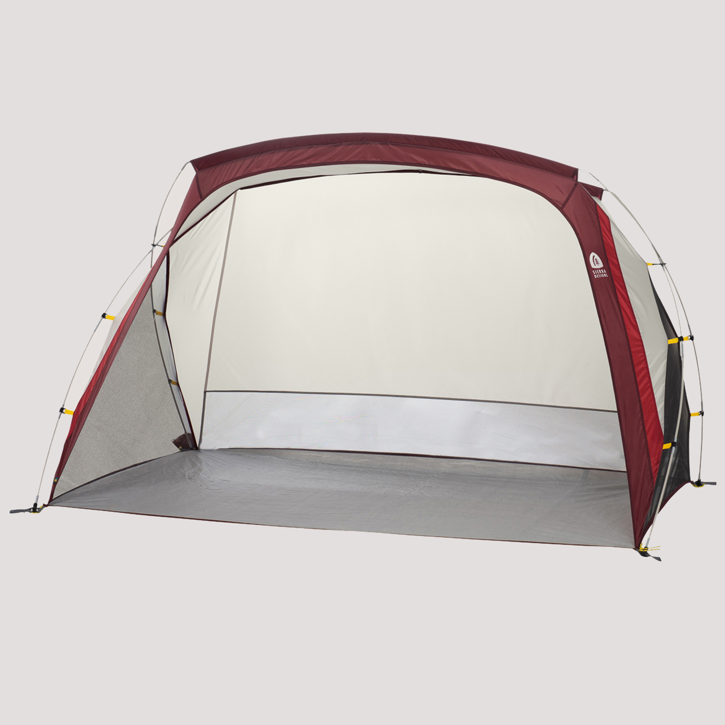 Sierra Designs Portable Cabana, white/red, front view