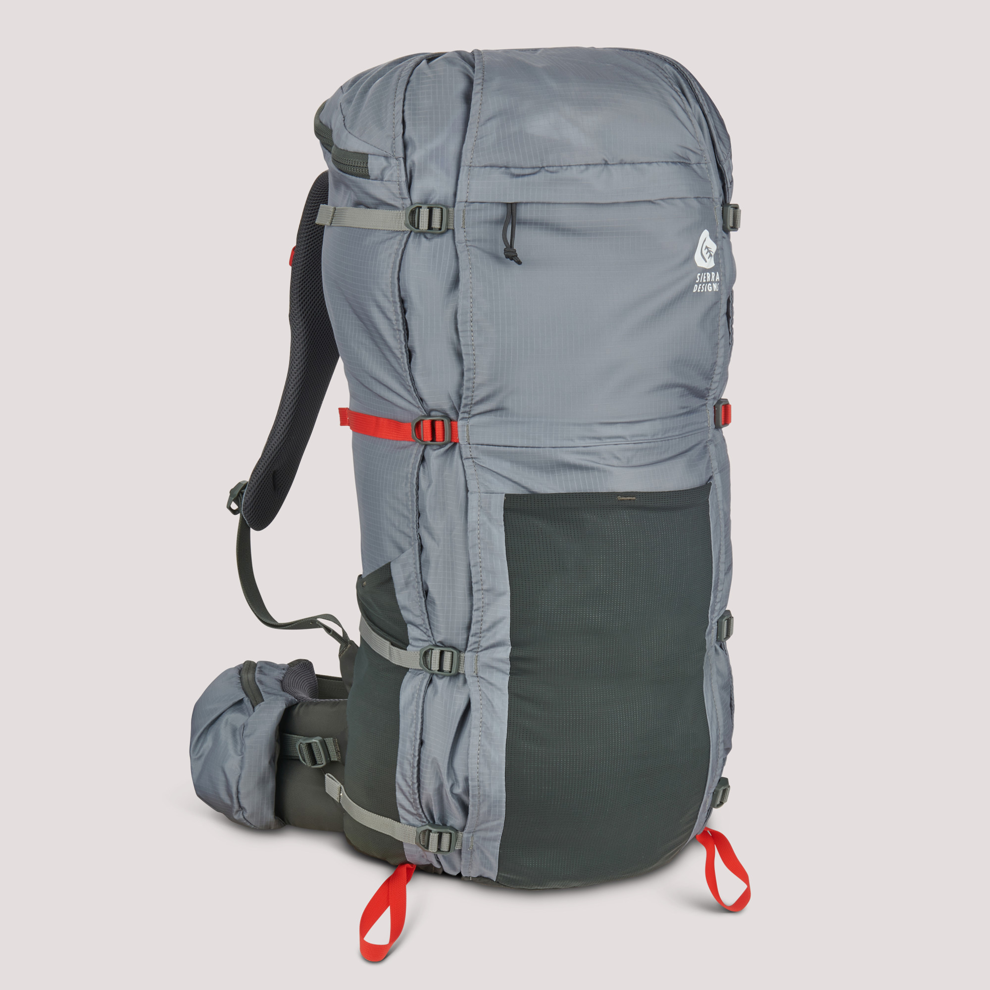 Sierra Designs Flex Trail 40-60 backpack, compacted