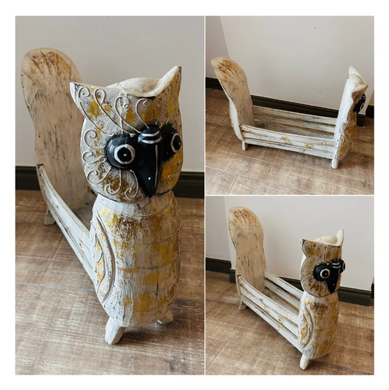 Revistero Organizador Madera De Indonesia Diarios Revistas