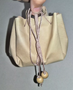 Bolsa Cuero Cabritilla P/ Runas Talismanes Gemas 24cm Nude