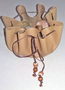 Bolsa 100% Cuero Para Runas Talismanes Gemas (26cm) Marron