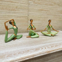 Set 3 X Figuras Yoga Resina 3 Posiciones