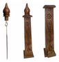 Porta Sahumerios Torre De Madera Importada De India 30 Cm