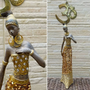 Imagen Africana Estatuilla Importada Oriente 41 Cm Fantasias