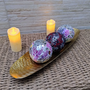 Juego Importado X 3 Esferas Decorativas 10cm C/u Venecita