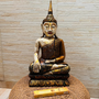 Buda Con Corona 60cm Madera Teca Indonesia Tallado Artesanal