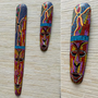 Juego Mascaras Lindonesia Venecitas Artesanales 100 Y 50 Cm