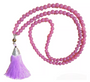 Japa Mala De Opalina Sintética Lila De 8mm Rostro De Buda