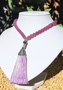Japa Mala De Opalina Sintética Lila De 8mm Rostro De Buda