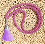 Japa Mala De Opalina Sintética Lila De 8mm Rostro De Buda