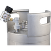 Mini CO2 Regulator attached to keg