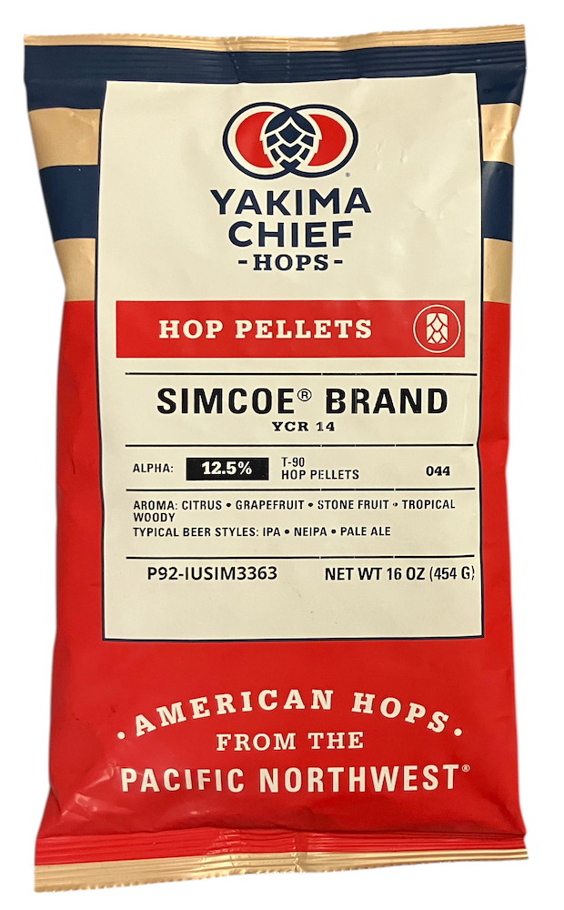 Simcoe Hop Pellets in 1 lb bag