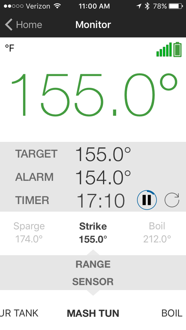 BrewVision Monitor Screen