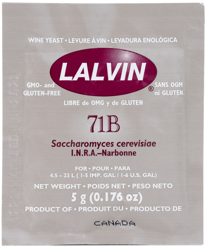 Lalvin 71B Wine Yeast front view