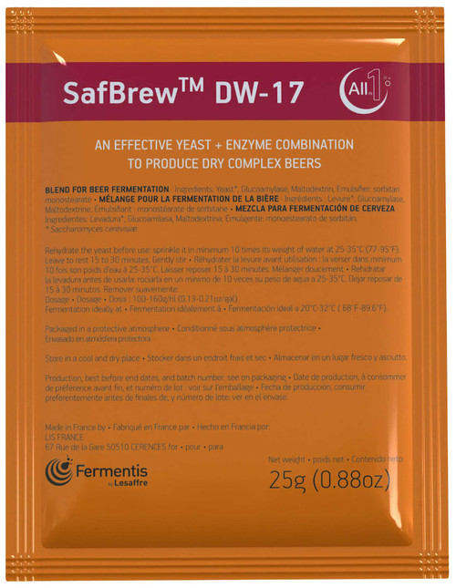 SafBrew DW-17 All in 1 -  25g package SafBrew DW-17 All in 1 -  25g package