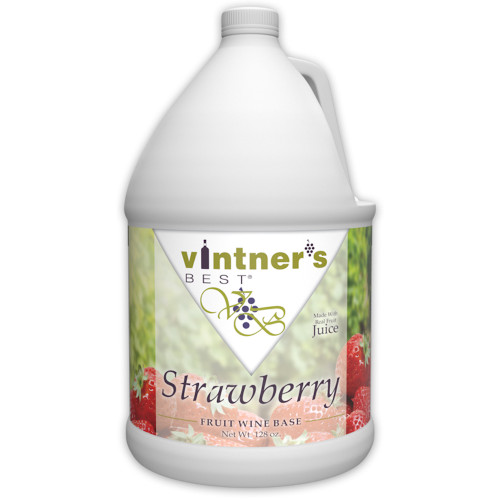 Vintner's Best Strawberry Fruit Wine Base 1 gallon jug
