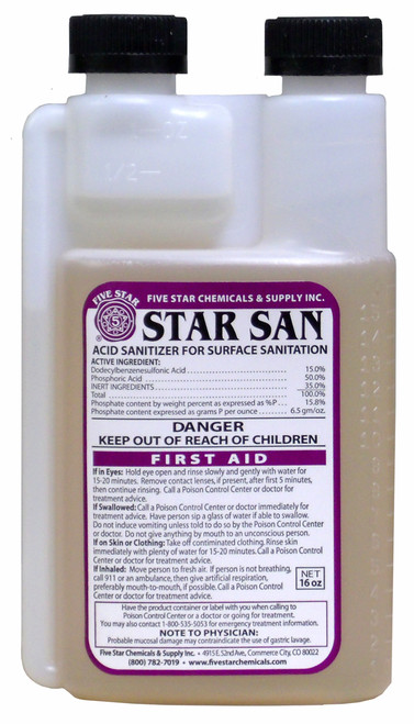 Star San No Rinse Sanitizer Front