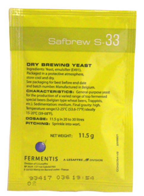 Fermentis Safbrew S-33 Ale Yeast