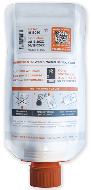 White Labs PurePitch® Next Generation WLP099 Super High Gravity Ale Package Back