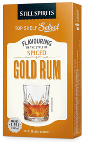 Spice gold rum package, side view