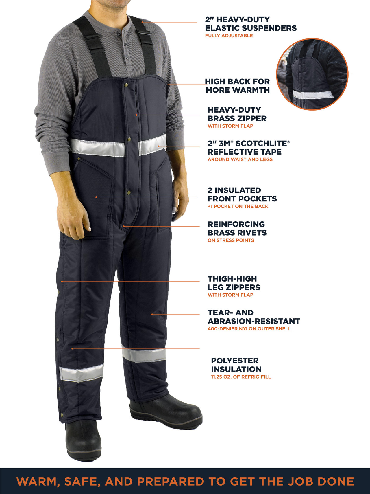 Iron-Tuff® Enhanced Visibility Bib Overalls