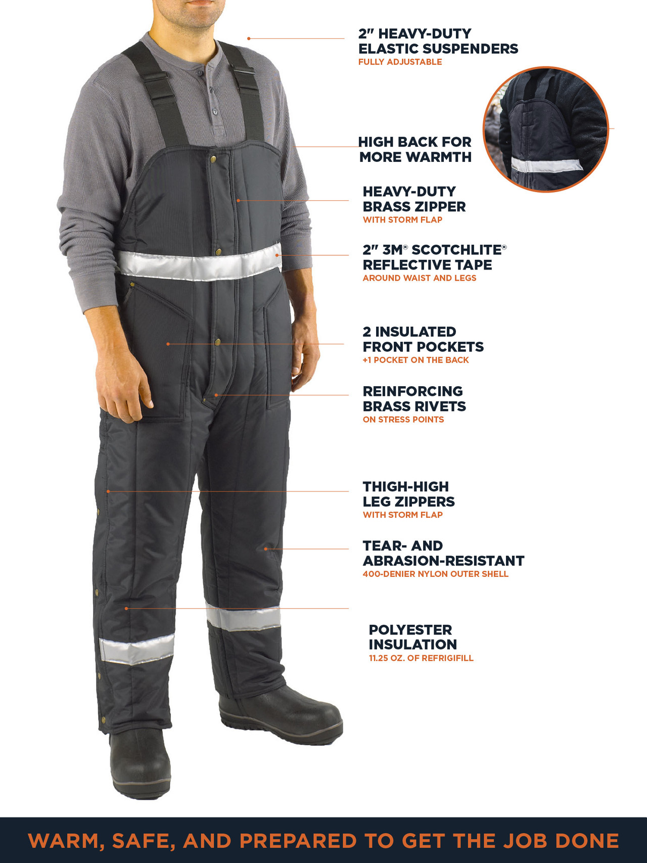 Iron-Tuff® Enhanced Visibility Bib Overalls
