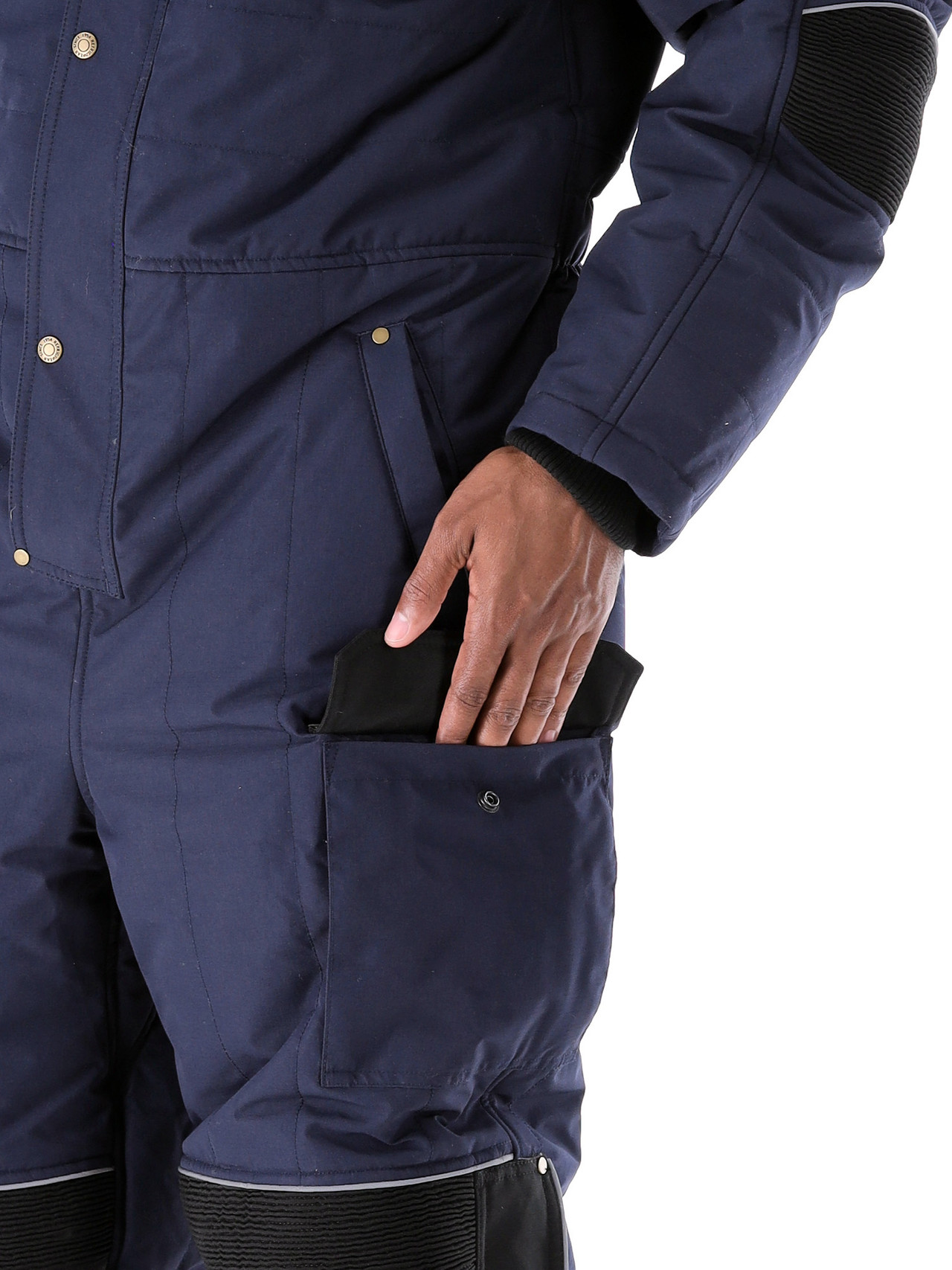 rsc products GLG ウォームアップウェア ネイビー Flame Resistant Coverall Suit With Leg Zippers Navy – Oil and Gas