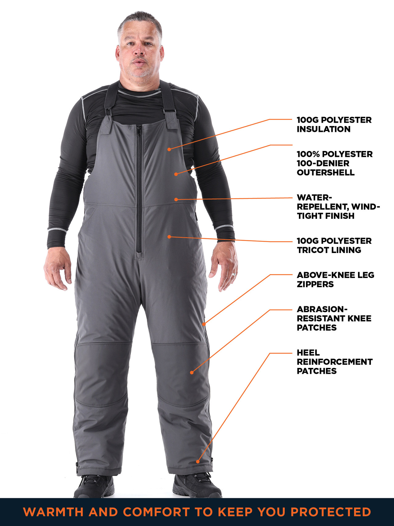 Rip-Stop Subzero Bib-Pant (7004) | Rated for -10°F | Samco