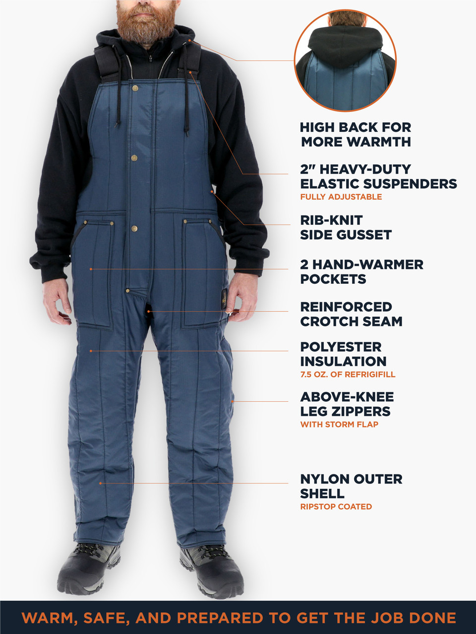 Cooler Wear™ Bib Overalls - Cold Storage Gear