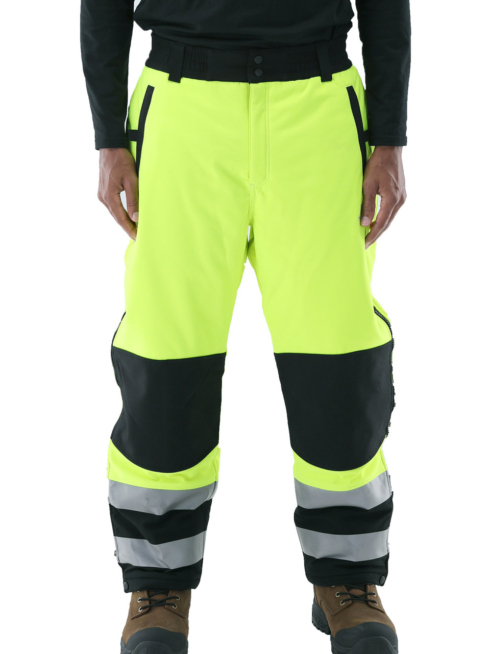 HiVis Insulated Softshell Pants - Cold Weather Protection