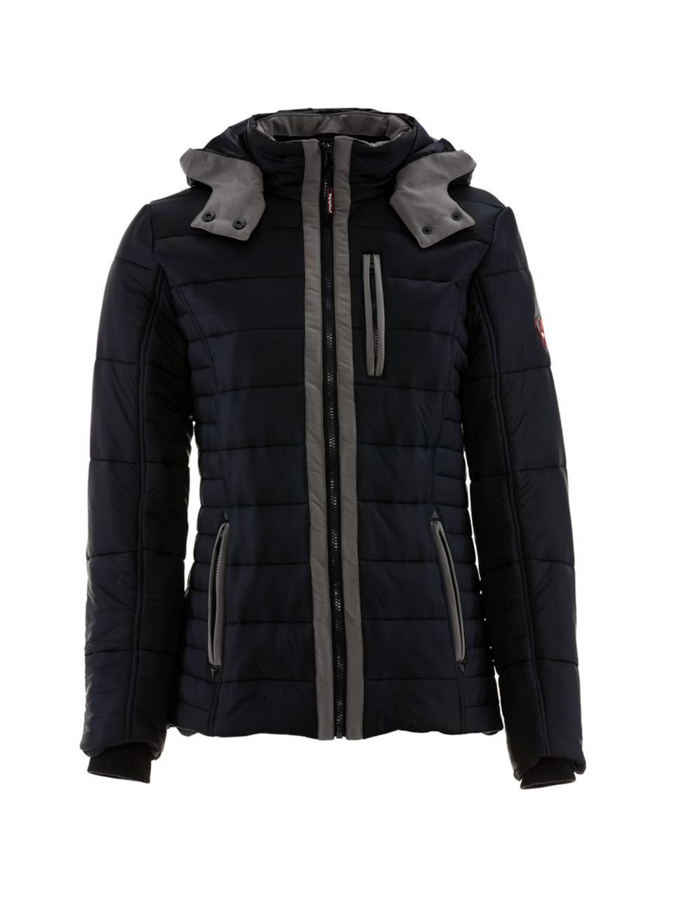 Refrigiwear Women's Pure-Soft Puffer Jacket | Black\\/Charcoal | 100% Polyester | 2XL