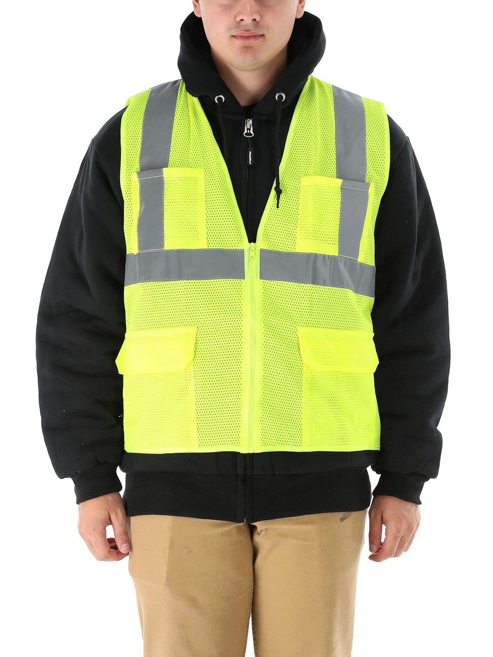 Zipper Mesh Safety Vest (198) | RefrigiWear
