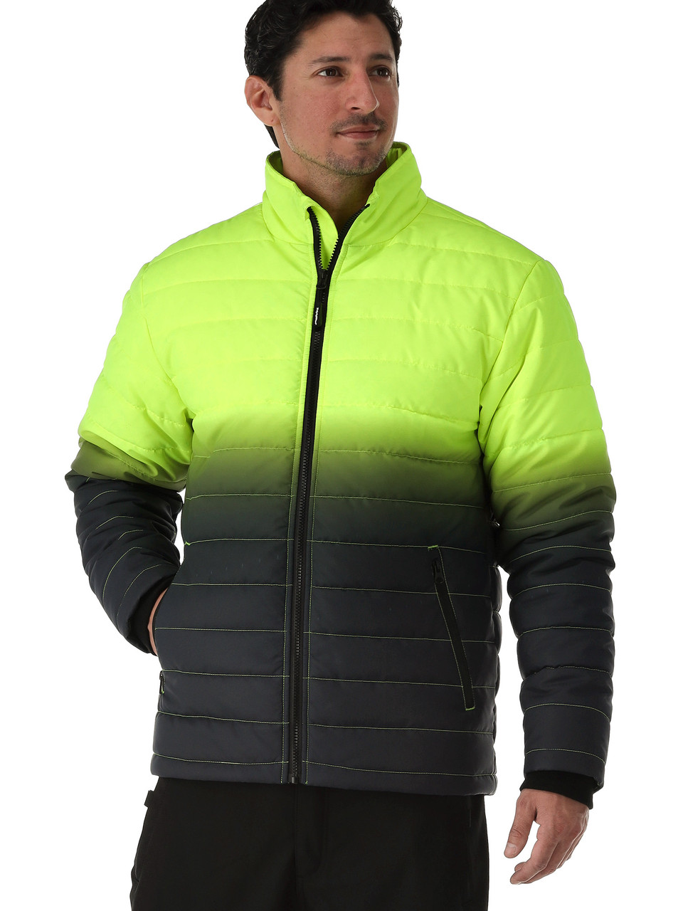 Enhanced Visibility Quilted Jacket - Safety Gear