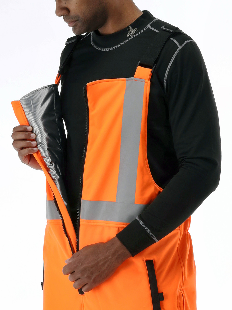 RefrigiWear High Visibility Hi Vis ANSI Class E, Insulated Softshell High  Bib Work Overalls (Lime, XX-Large)