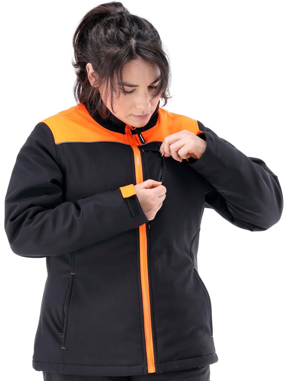 Women's Two-Tone HiVis Insulated Softshell Jacket (8593) | Rated