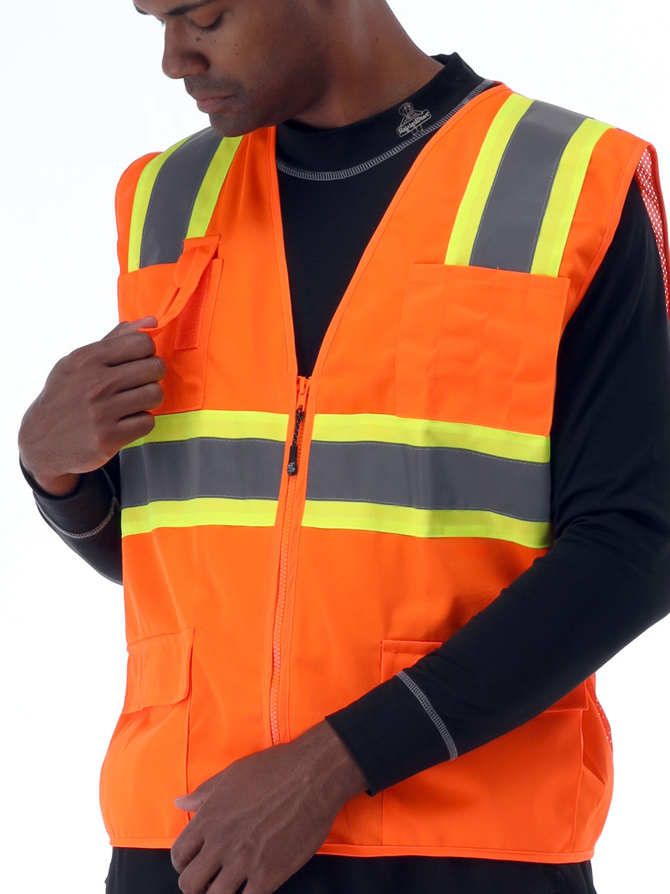 Solid Orange Reflective Vest - REBEL Safety Gear