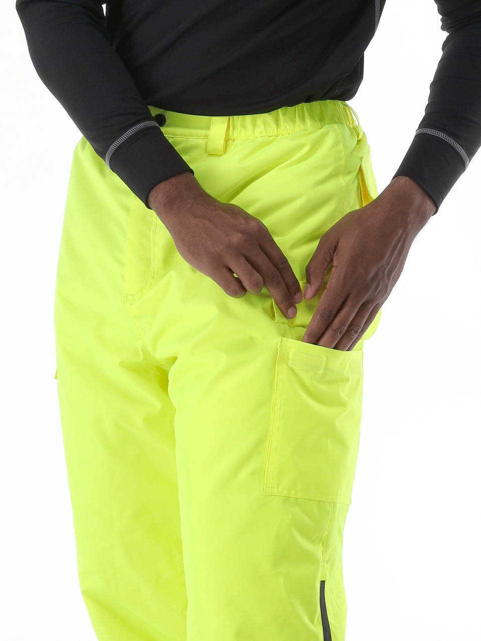 Refrigiwear High Visibility Hi Vis Insulated Waterproof Comfort Stretch  Ansi Class E Work Pants (lime, X-large) : Target