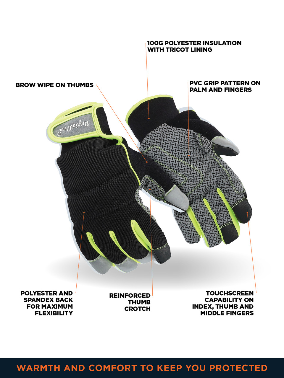Endurance Active Touch Gloves | Insulated Freezer Work Gloves for