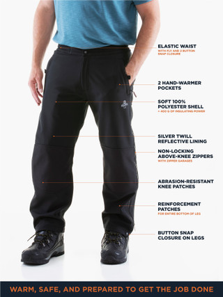 Insulated Softshell Pants (9440) | Rated for -20°F | RefrigiWear