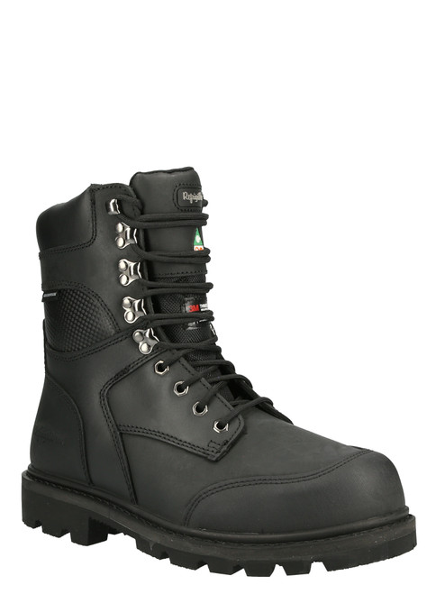 Black-Platinum Leather Boot